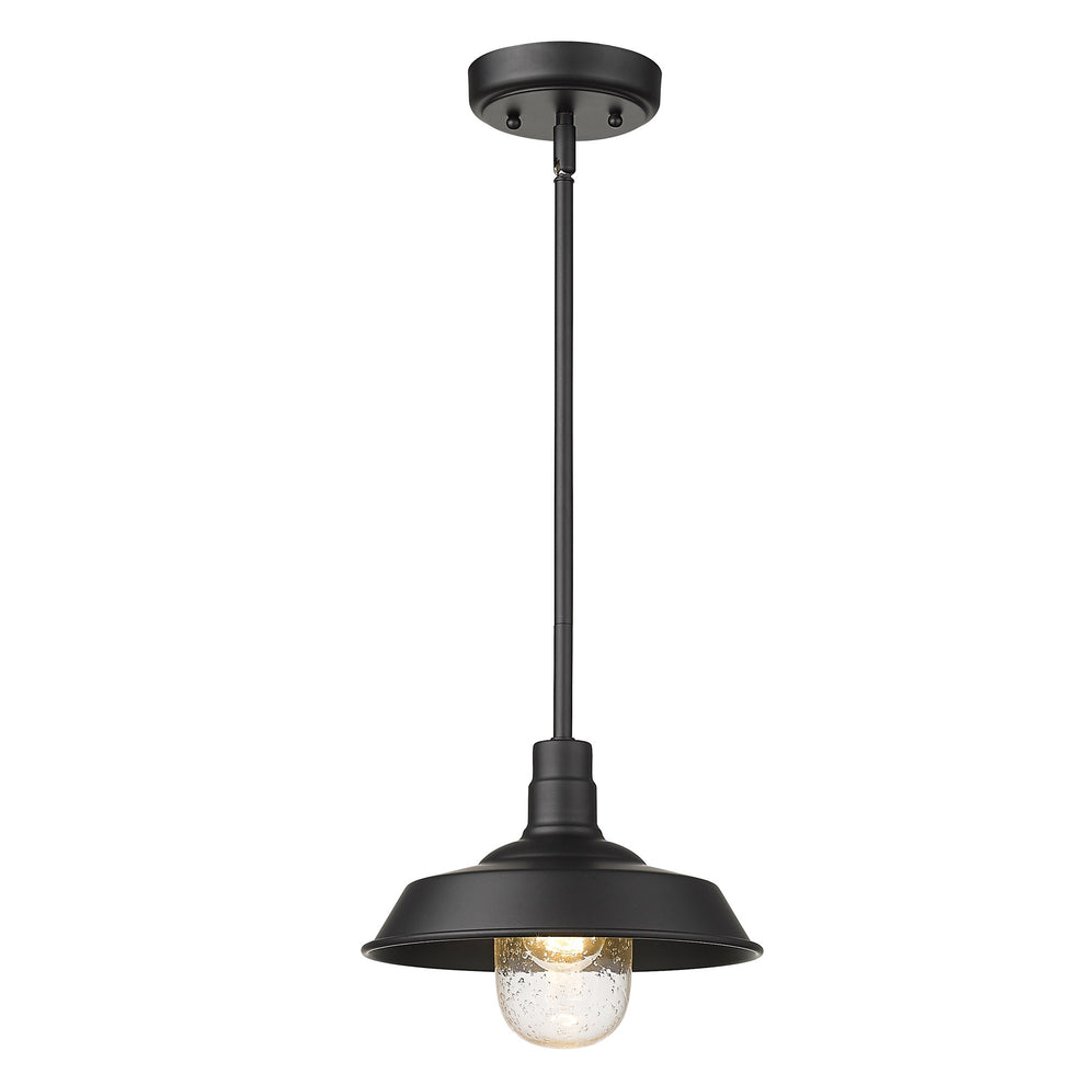 Matte Black Shallow Plate Adjustable Pendant Light By Homeroots | Pendant Lamps | Modishstore - 2