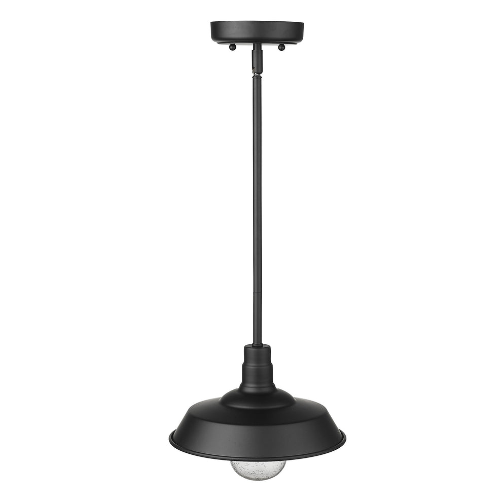 Matte Black Shallow Plate Adjustable Pendant Light By Homeroots | Pendant Lamps | Modishstore - 3