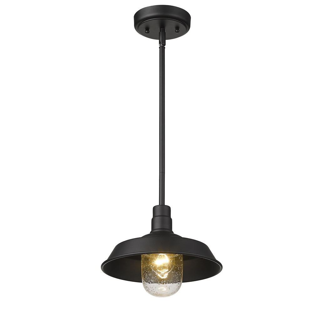 Matte Black Shallow Plate Adjustable Pendant Light By Homeroots | Pendant Lamps | Modishstore - 4