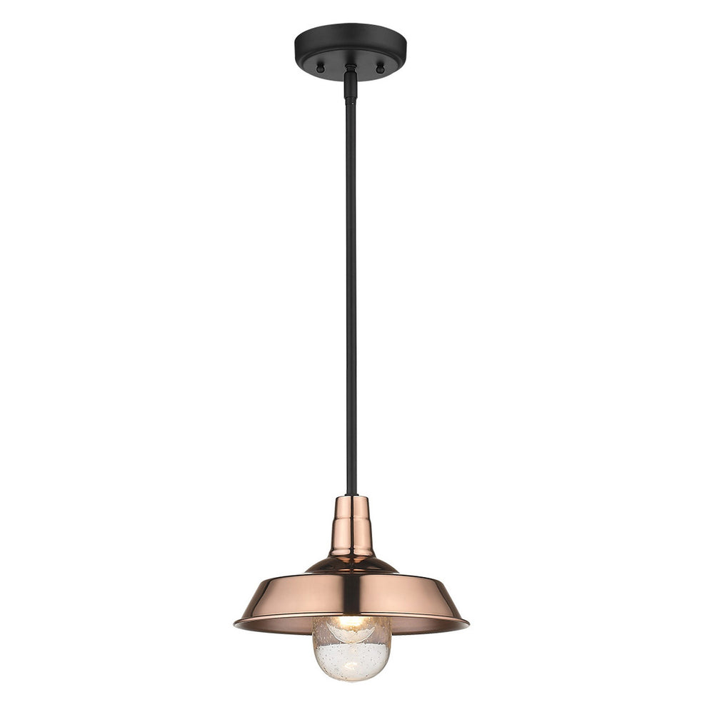 Shiny Copper Shallow Plate Adjustable Pendant Light By Homeroots | Pendant Lamps | Modishstore - 2