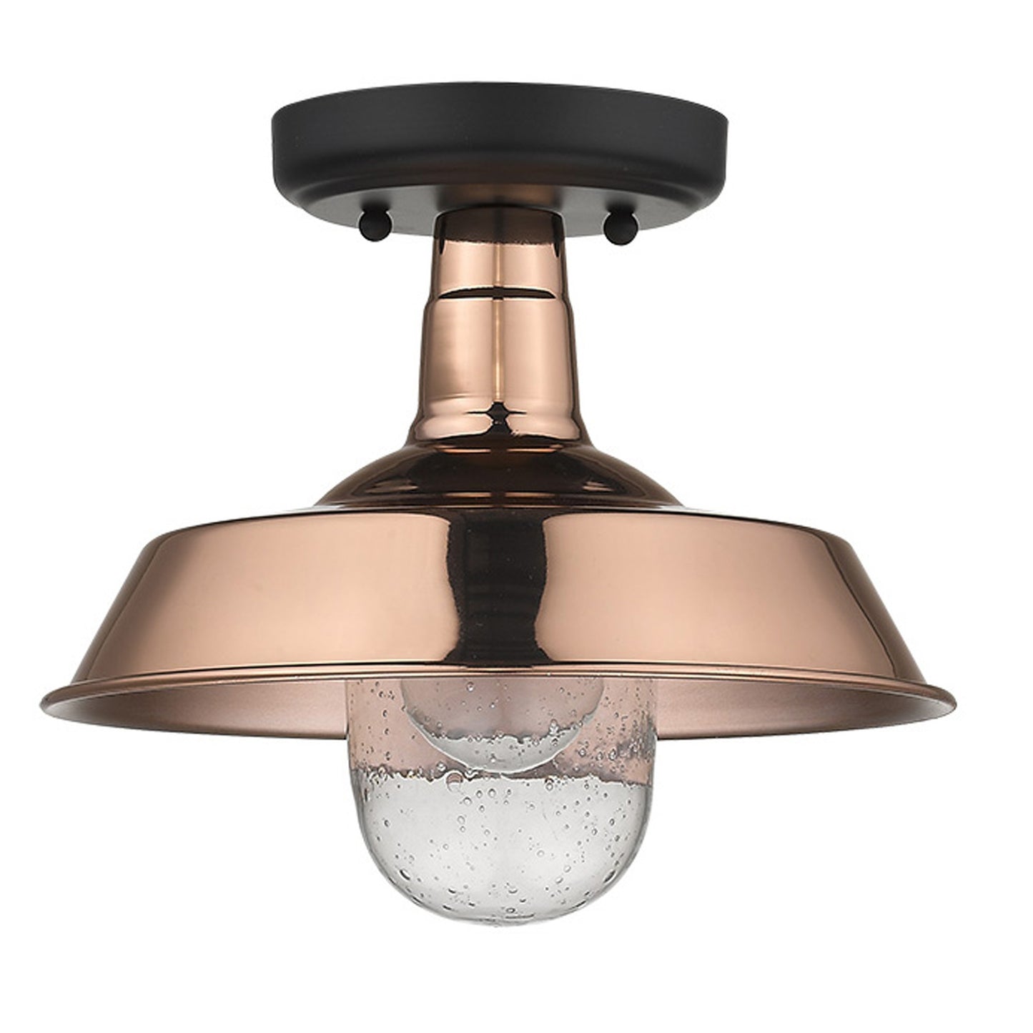 Shiny Copper Shallow Plate Adjustable Pendant Light By Homeroots | Pendant Lamps | Modishstore - 5
