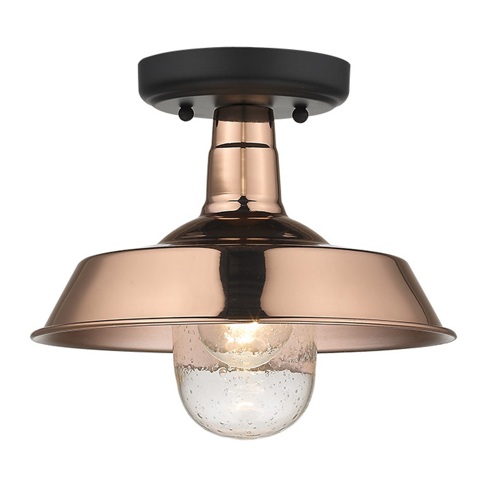 Shiny Copper Shallow Plate Adjustable Pendant Light By Homeroots | Pendant Lamps | Modishstore - 6