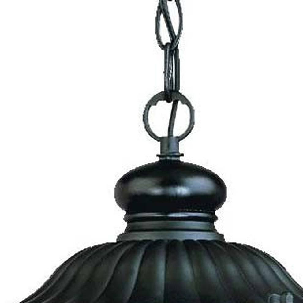 Naples 1-Light Matte Black Hanging Light By Homeroots | Chandeliers | Modishstore - 4