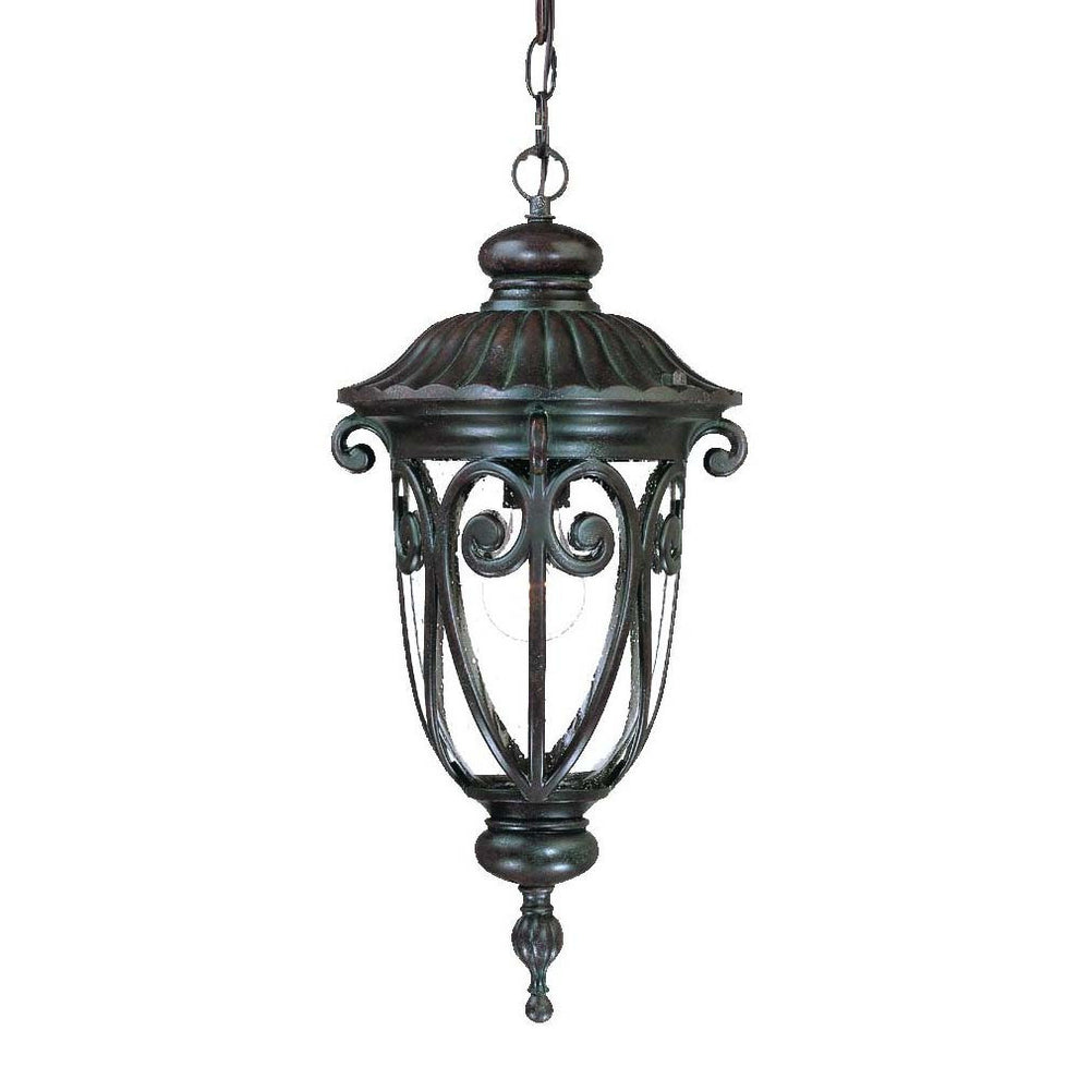 Naples 1-Light Marbelized Mahogany Hanging Light By Homeroots | Chandeliers | Modishstore - 2