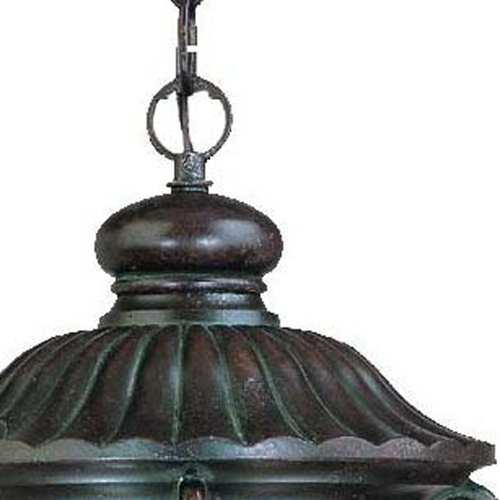 Naples 1-Light Marbelized Mahogany Hanging Light By Homeroots | Chandeliers | Modishstore - 4