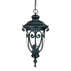 Naples 3-Light Matte Black Hanging Light By Homeroots