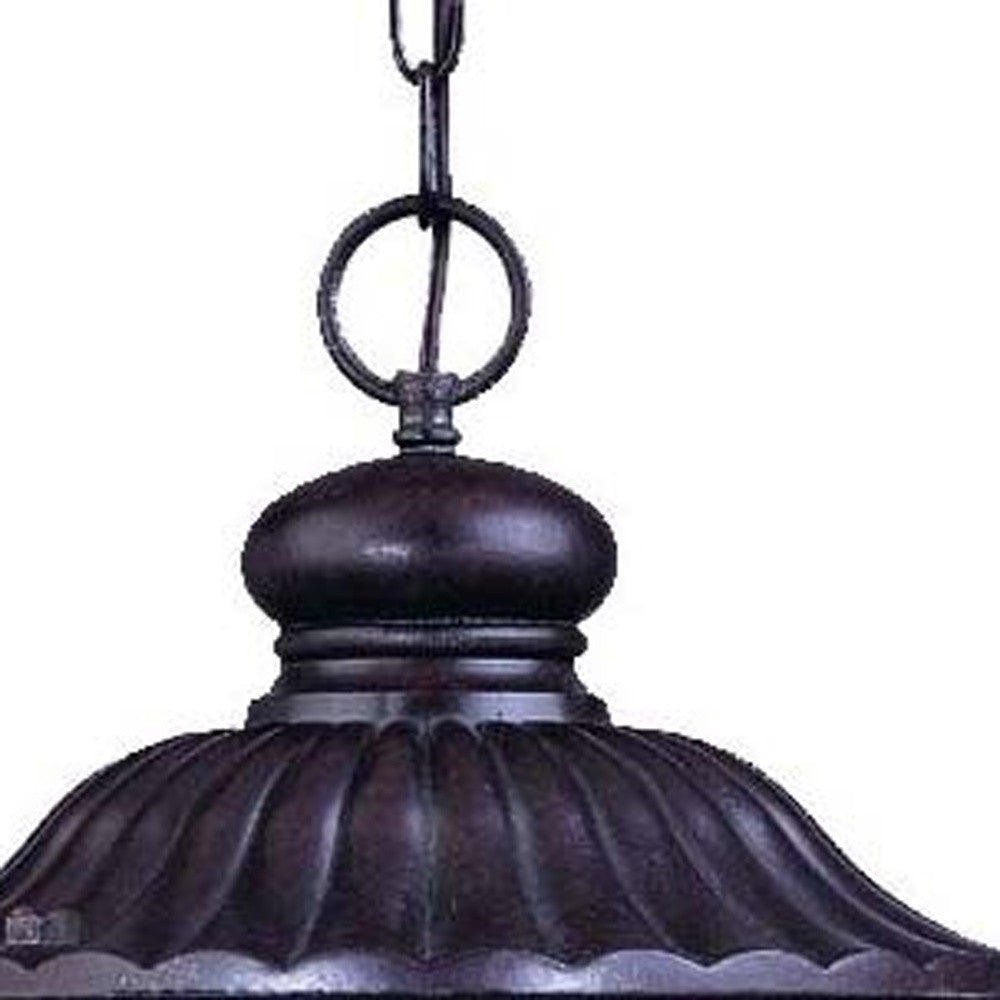 Naples 3-Light Marbelized Mahogany Hanging Light By Homeroots | Chandeliers | Modishstore - 4
