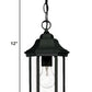 Narrow Matte Black Glass Lantern Hanging Light By Homeroots | Lanterns | Modishstore - 2