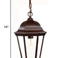 Dark Brown Domed Glass Lantern Hanging Light By Homeroots | Lanterns | Modishstore - 2