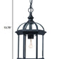 Matte Black Cage Hanging Light By Homeroots | Chandeliers | Modishstore - 2