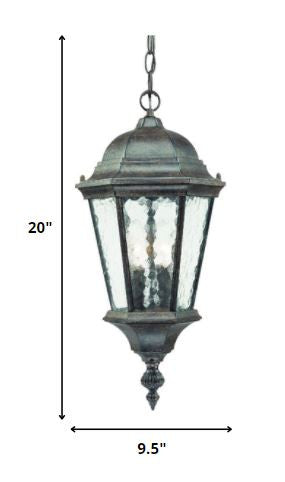 Two Light Antique Black Carousel Lantern Hanging Light By Homeroots | Lanterns | Modishstore - 2