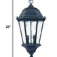 Two Light Matte Black Carousel Lantern Hanging Light By Homeroots | Lanterns | Modishstore - 2