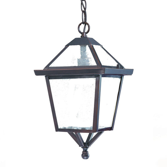 Antique Bronze Glass Hanging Lantern Light By Homeroots | Lanterns | Modishstore