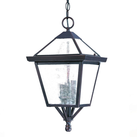 Three Light Bronze Glass Hanging Lantern Light By Homeroots | Lanterns | Modishstore
