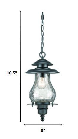 Matte Black Oil Lantern Hanging Light By Homeroots | Lanterns | Modishstore - 2
