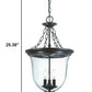 Belle 3-Light Architectural Bronze Hanging light By Homeroots | Chandeliers | Modishstore - 5