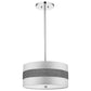 Harmony 3-Light Metallic Silver Pendant With Crystal Studded Platinum Sheen Shade By Homeroots | Pendant Lamps | Modishstore