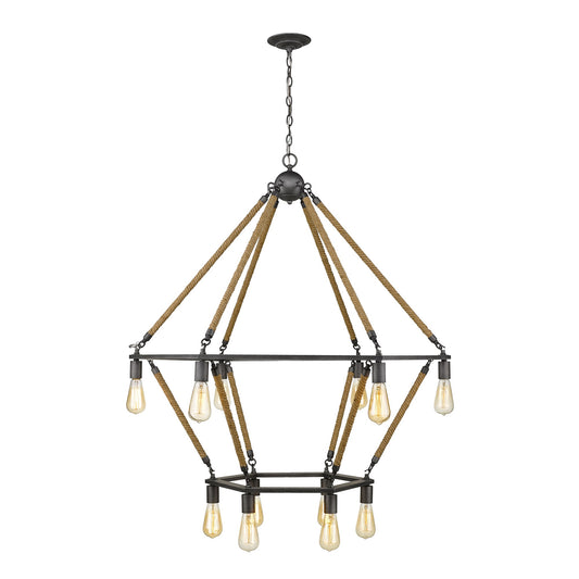 Holden 12-Light Antique Gray Wagon Wheel Chandelier By Homeroots | Chandeliers | Modishstore