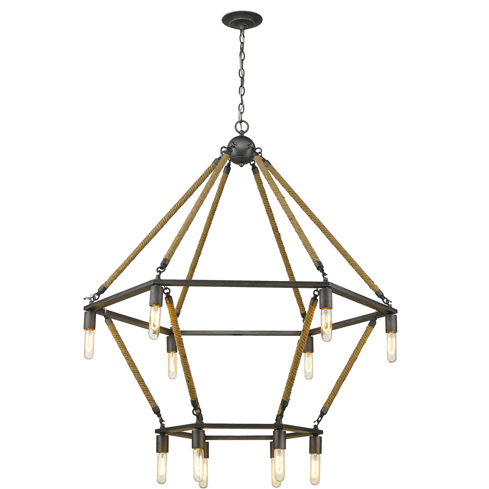 Holden 12-Light Antique Gray Wagon Wheel Chandelier By Homeroots | Chandeliers | Modishstore - 8