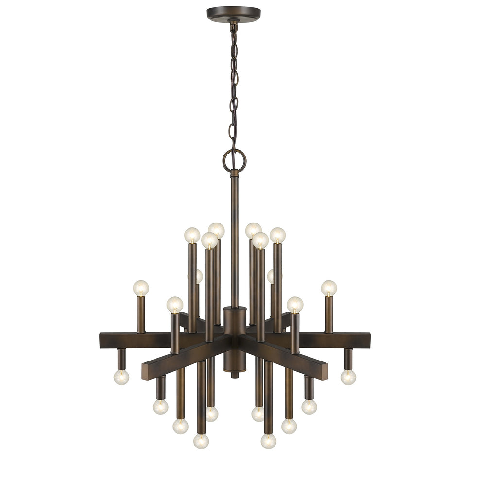 Fallon 24-Light Oil-Rubbed Bronze Chandelier By Homeroots | Chandeliers | Modishstore - 2