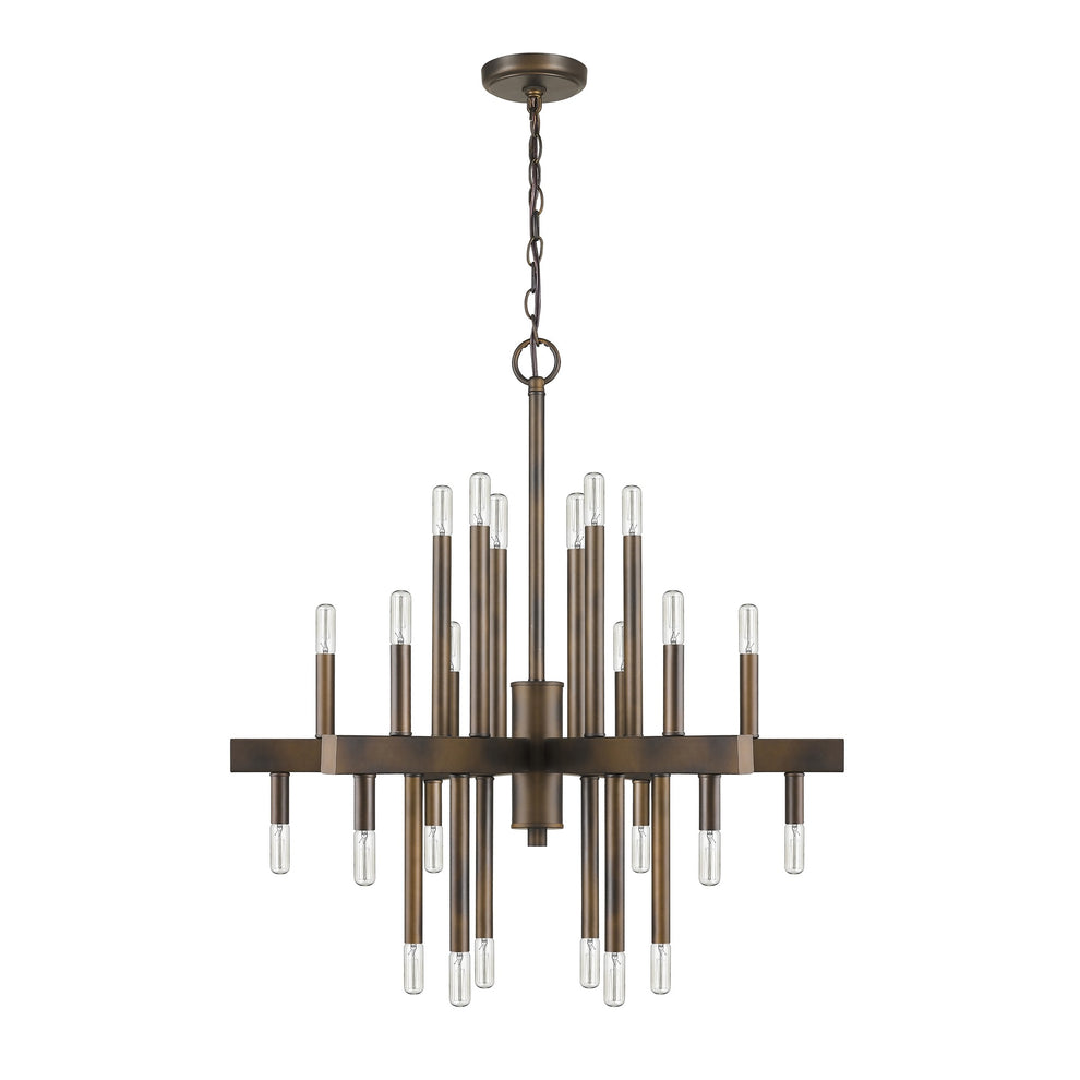 Fallon 24-Light Oil-Rubbed Bronze Chandelier By Homeroots | Chandeliers | Modishstore - 7