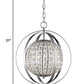 Olivia 1-Light Polished Nickel Crystal Globe Pendant By Homeroots - 398064 | Pendant Lamps | Modishstore - 5