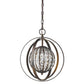 Olivia 1-Light Oil-Rubbed Bronze Crystal Globe Pendant By Homeroots - 398067 | Pendant Lamps | Modishstore