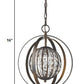 Olivia 1-Light Oil-Rubbed Bronze Crystal Globe Pendant By Homeroots - 398067 | Pendant Lamps | Modishstore - 5
