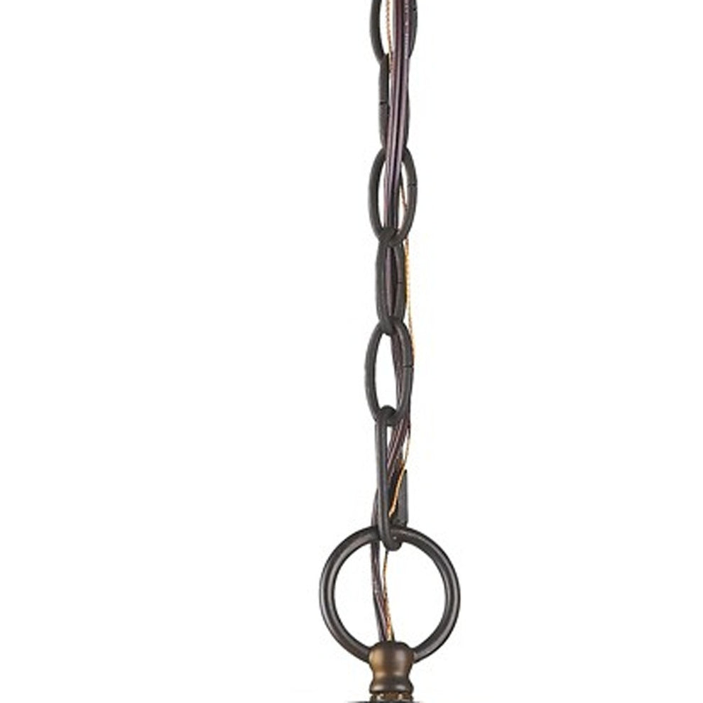 Olivia 1-Light Oil-Rubbed Bronze Crystal Globe Pendant By Homeroots - 398067 | Pendant Lamps | Modishstore - 4
