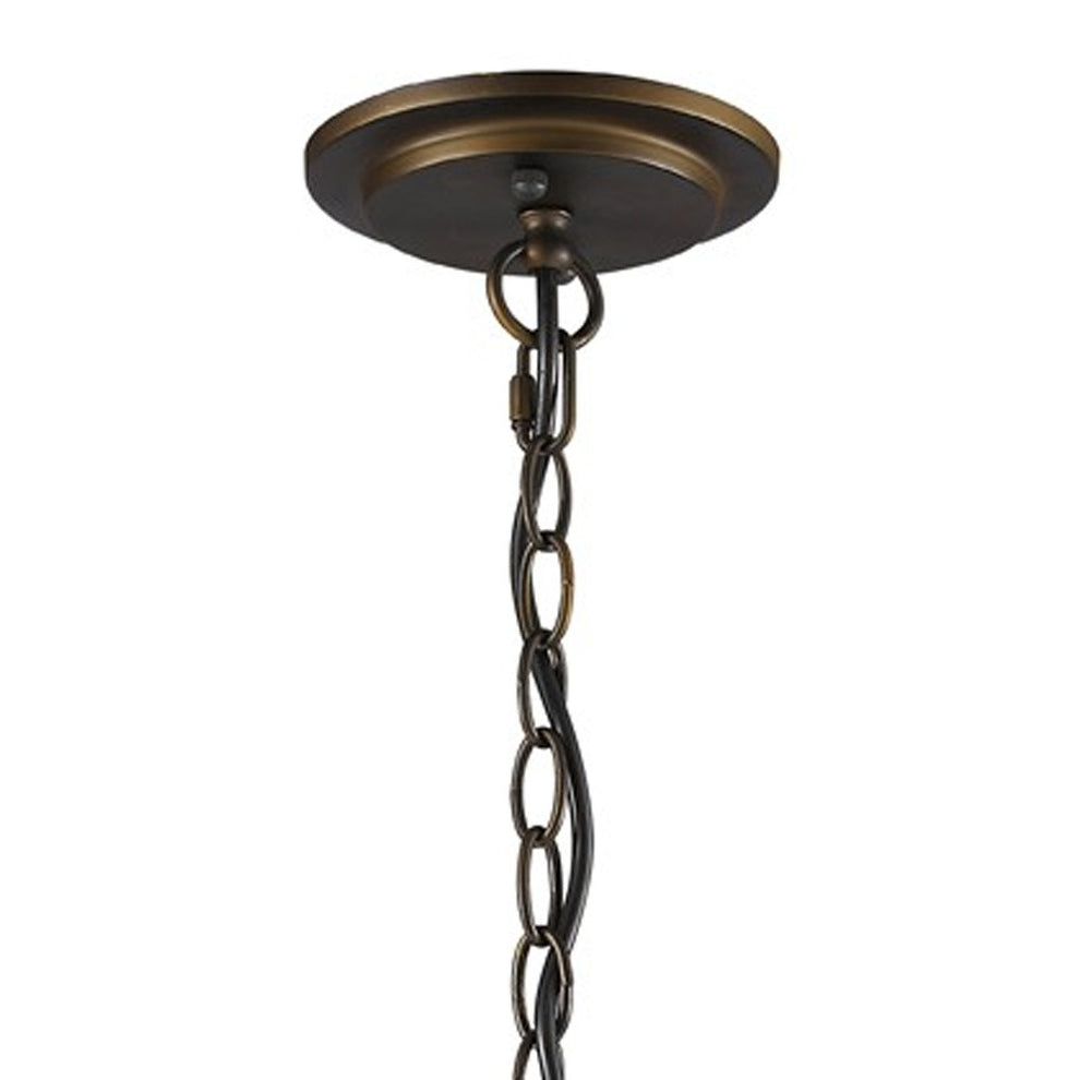 Olivia 1-Light Oil-Rubbed Bronze Crystal Globe Pendant By Homeroots - 398069 | Pendant Lamps | Modishstore - 3