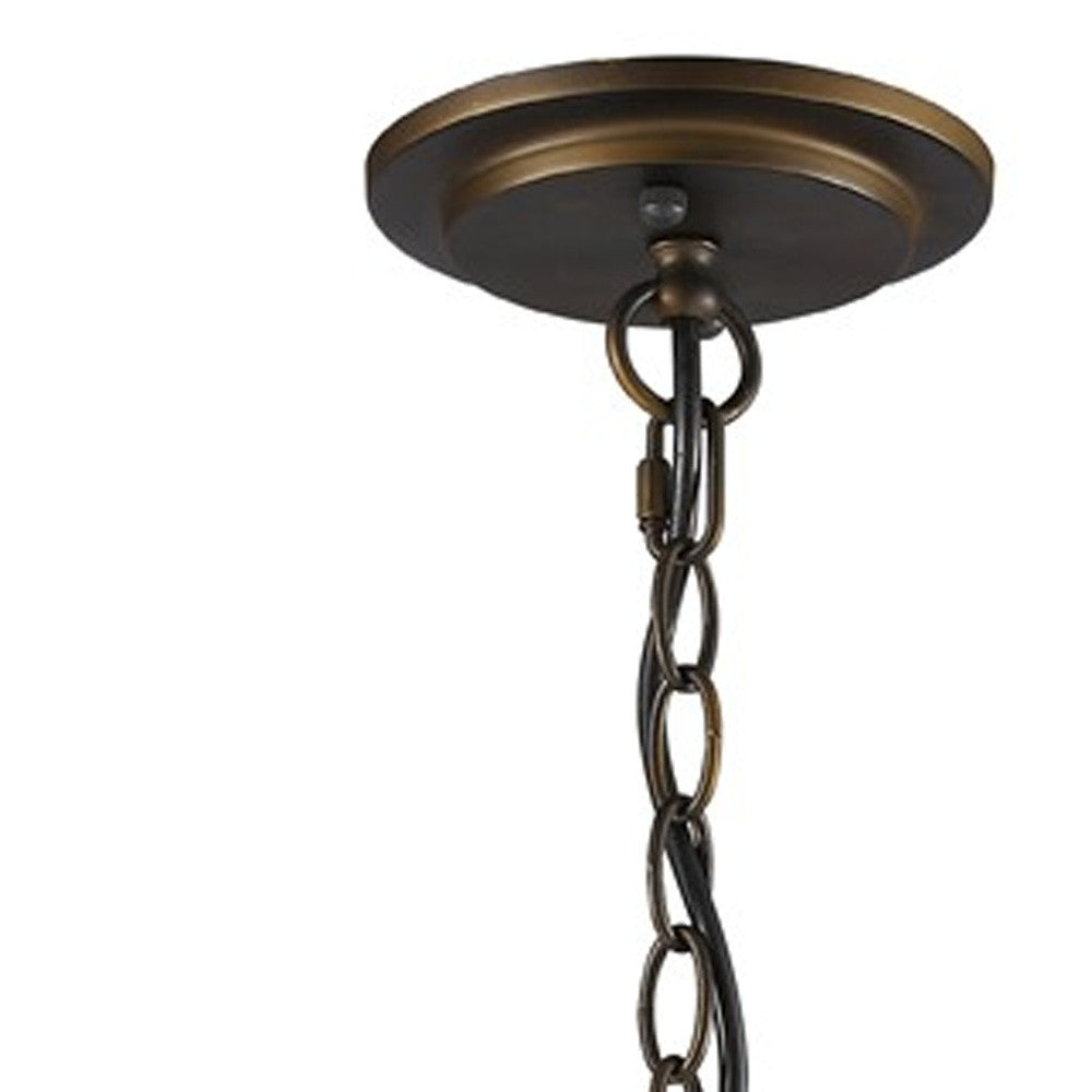 Olivia 1-Light Oil-Rubbed Bronze Crystal Globe Pendant By Homeroots - 398069 | Pendant Lamps | Modishstore - 4