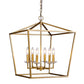 Kennedy 6-Light Antique Gold Foyer Pendant With Crystal Bobeches By Homeroots