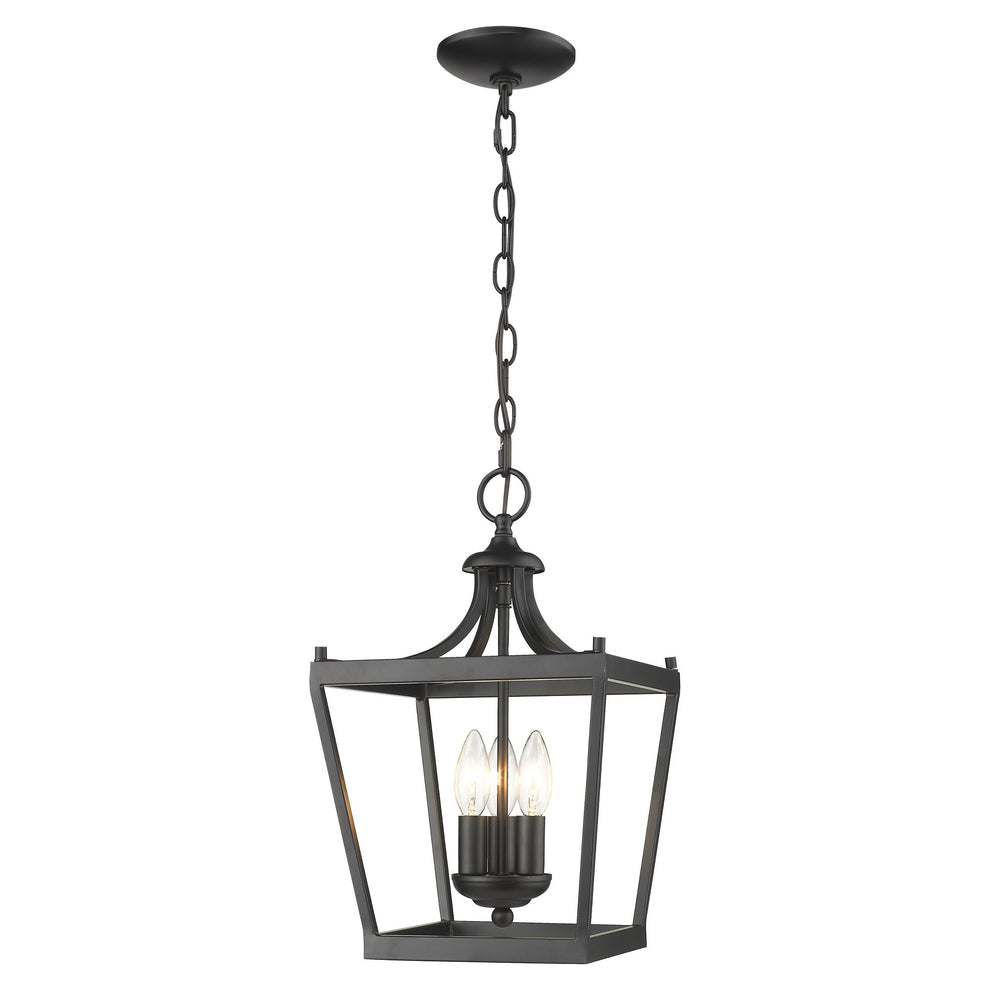 Vintage Black Metal Tapered Hanging Light By Homeroots | Chandeliers | Modishstore - 2
