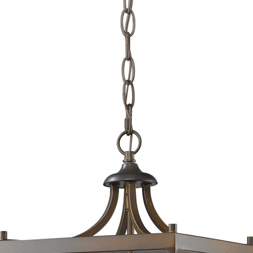 Vintage Brown Metal Tapered Hanging Light By Homeroots | Chandeliers | Modishstore - 3