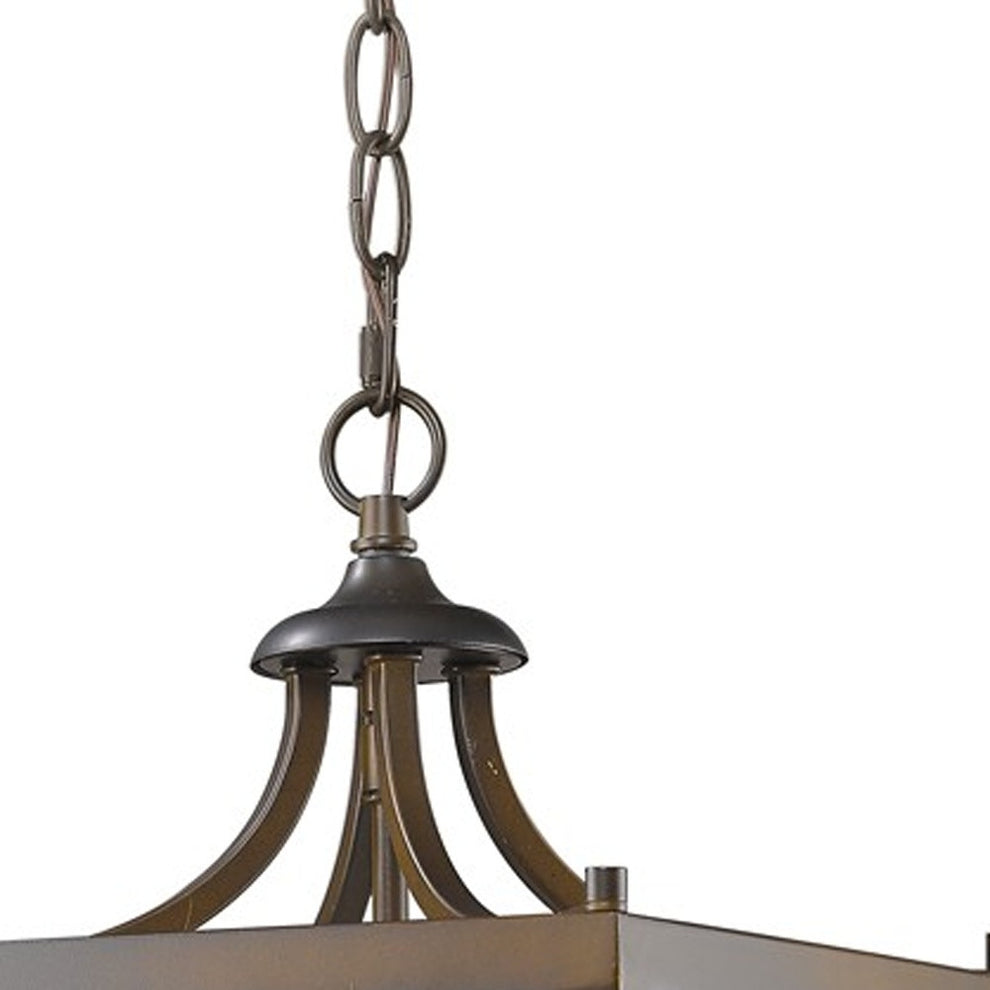 Vintage Brown Metal Tapered Hanging Light By Homeroots | Chandeliers | Modishstore - 4