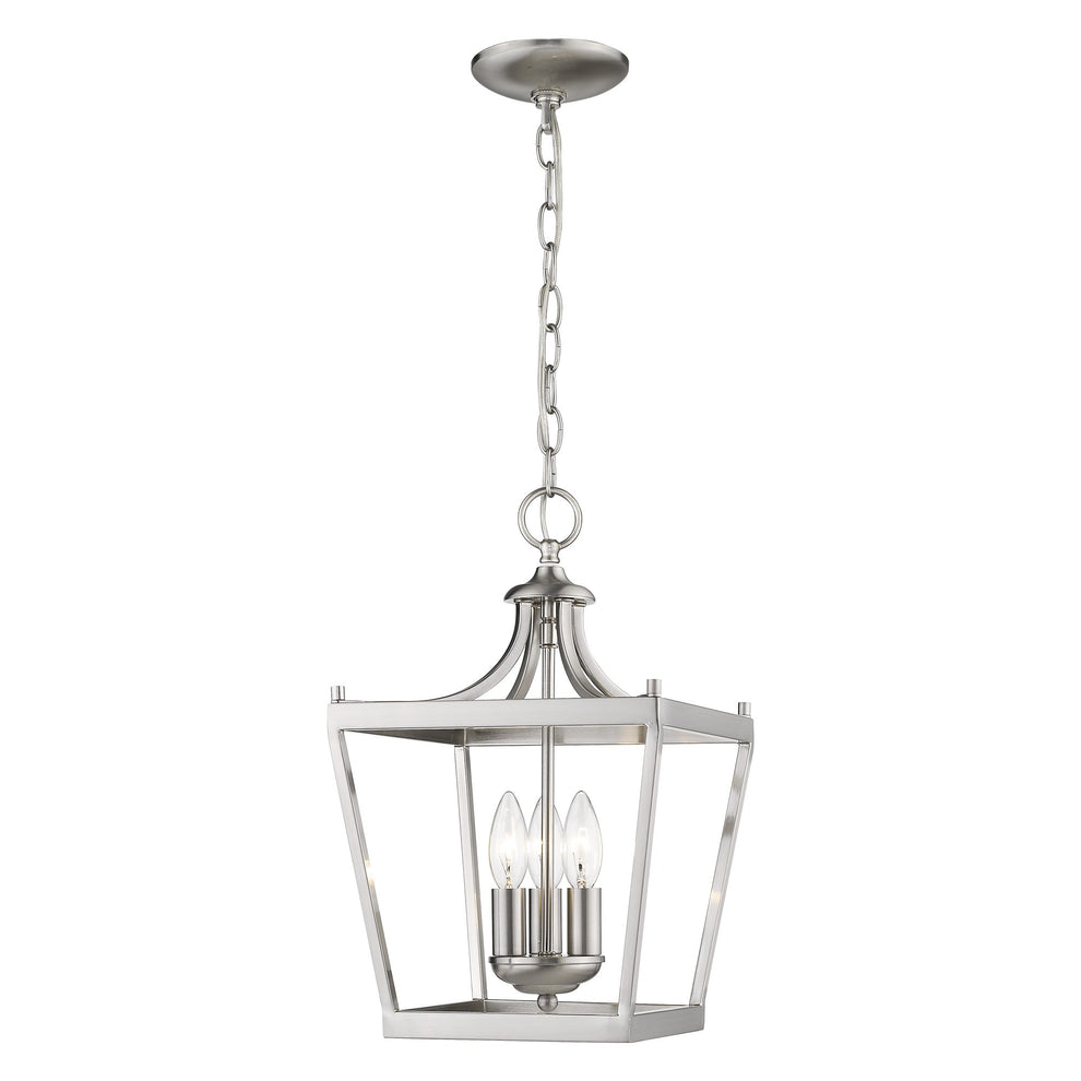 Vintage Silver Metal Tapered Hanging Light By Homeroots | Chandeliers | Modishstore - 2