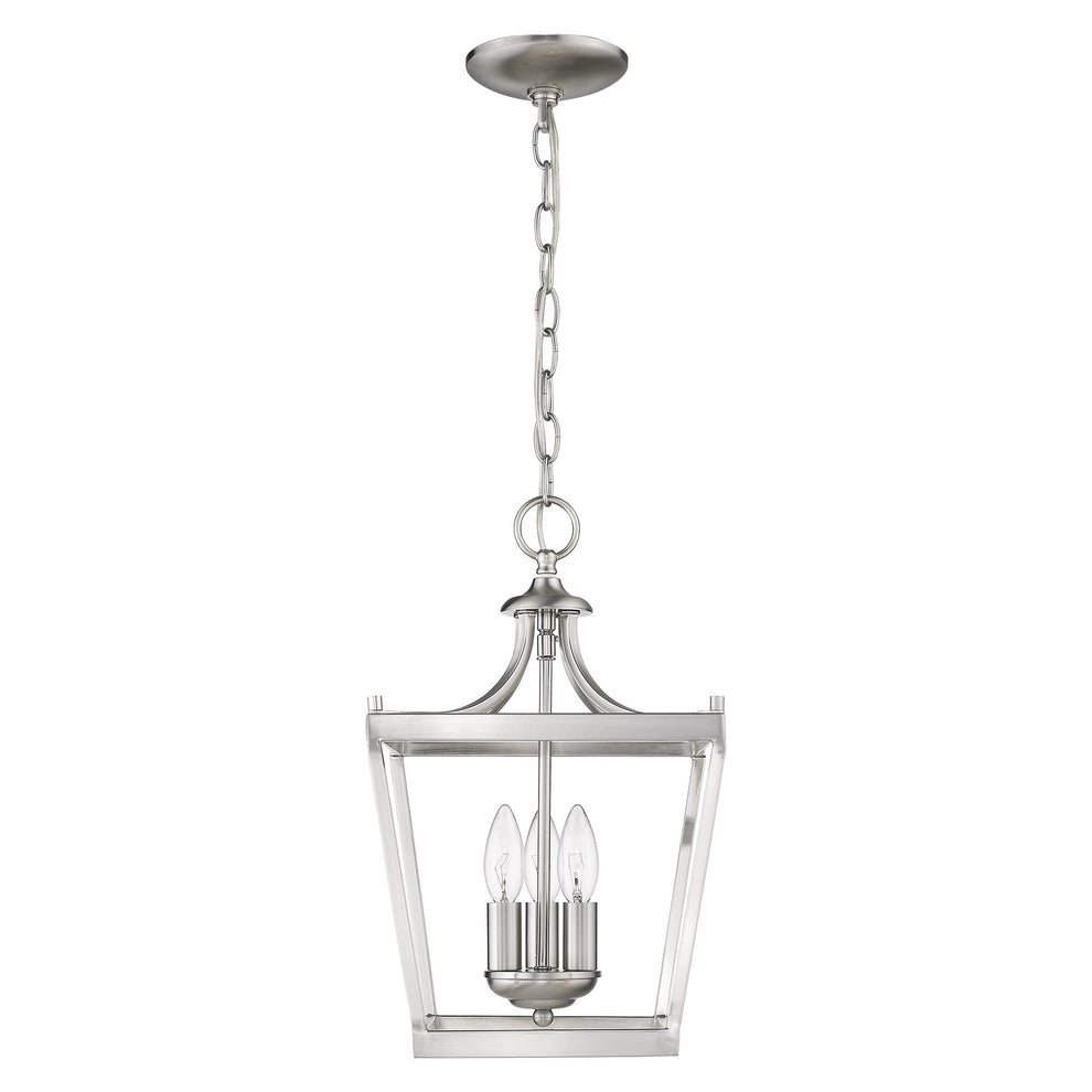 Vintage Silver Metal Tapered Hanging Light By Homeroots | Chandeliers | Modishstore - 3