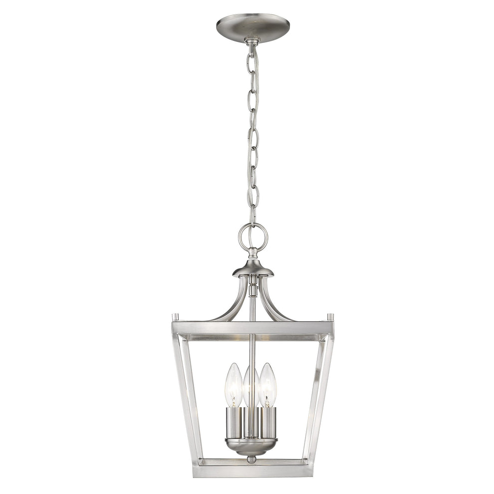 Vintage Silver Metal Tapered Hanging Light By Homeroots | Chandeliers | Modishstore - 4