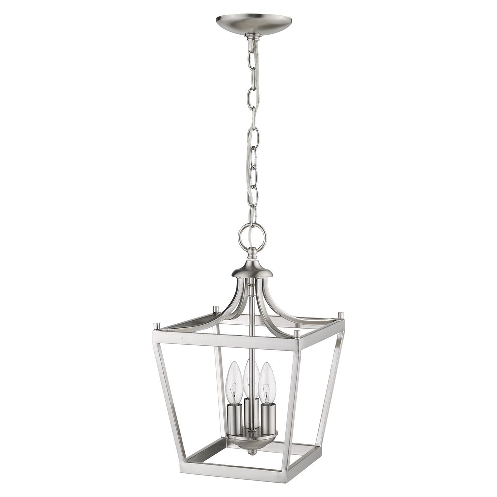 Vintage Silver Metal Tapered Hanging Light By Homeroots | Chandeliers | Modishstore - 7