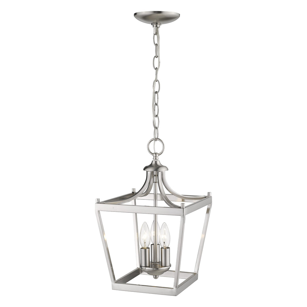 Vintage Silver Metal Tapered Hanging Light By Homeroots | Chandeliers | Modishstore - 8