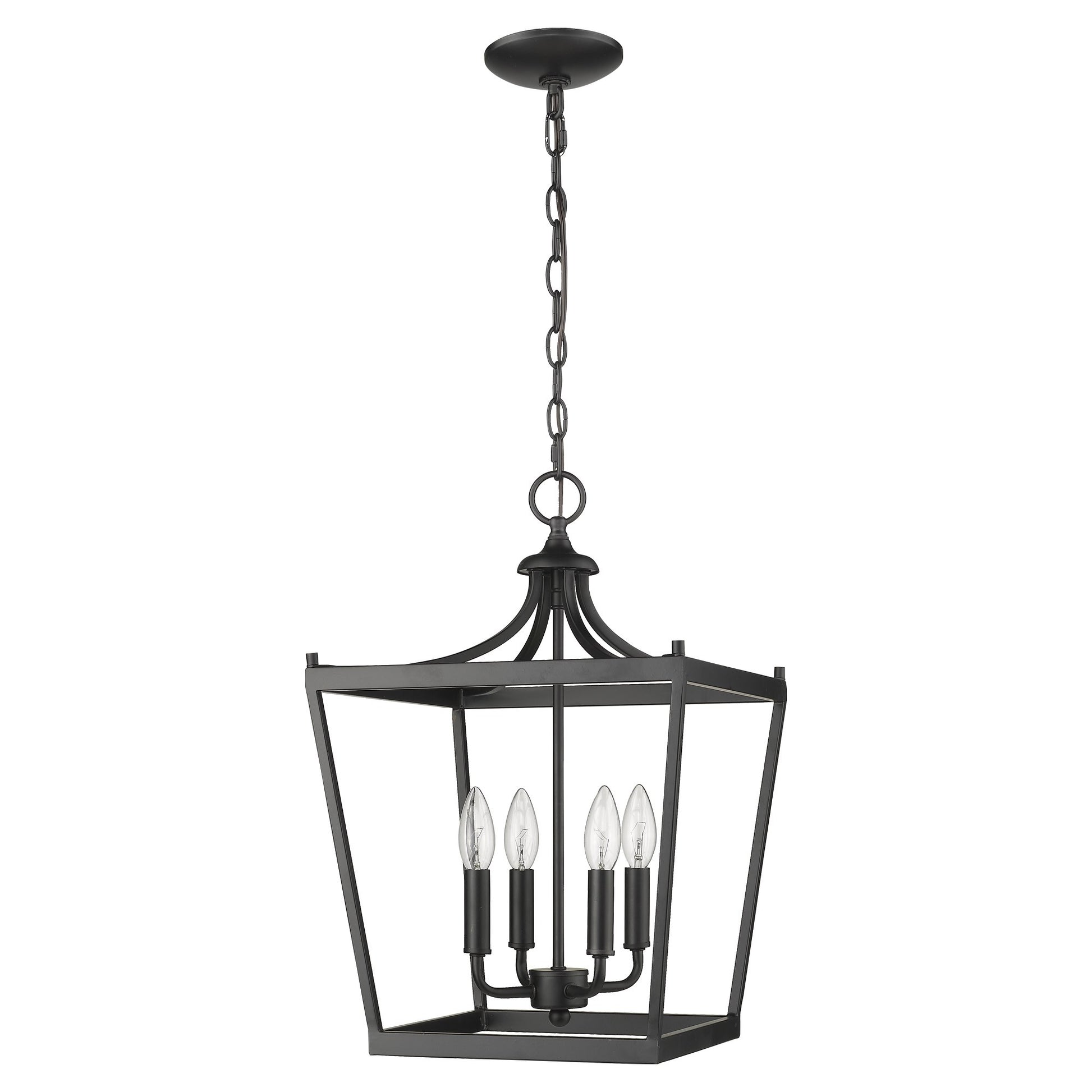 Kennedy 4-Light Matte Black Pendant By Homeroots | Pendant Lamps | Modishstore