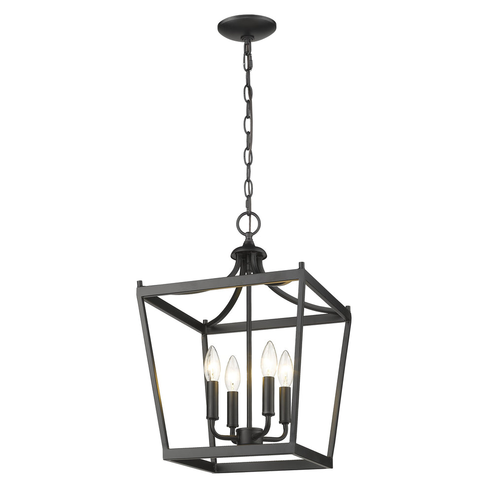 Kennedy 4-Light Matte Black Pendant By Homeroots | Pendant Lamps | Modishstore - 5
