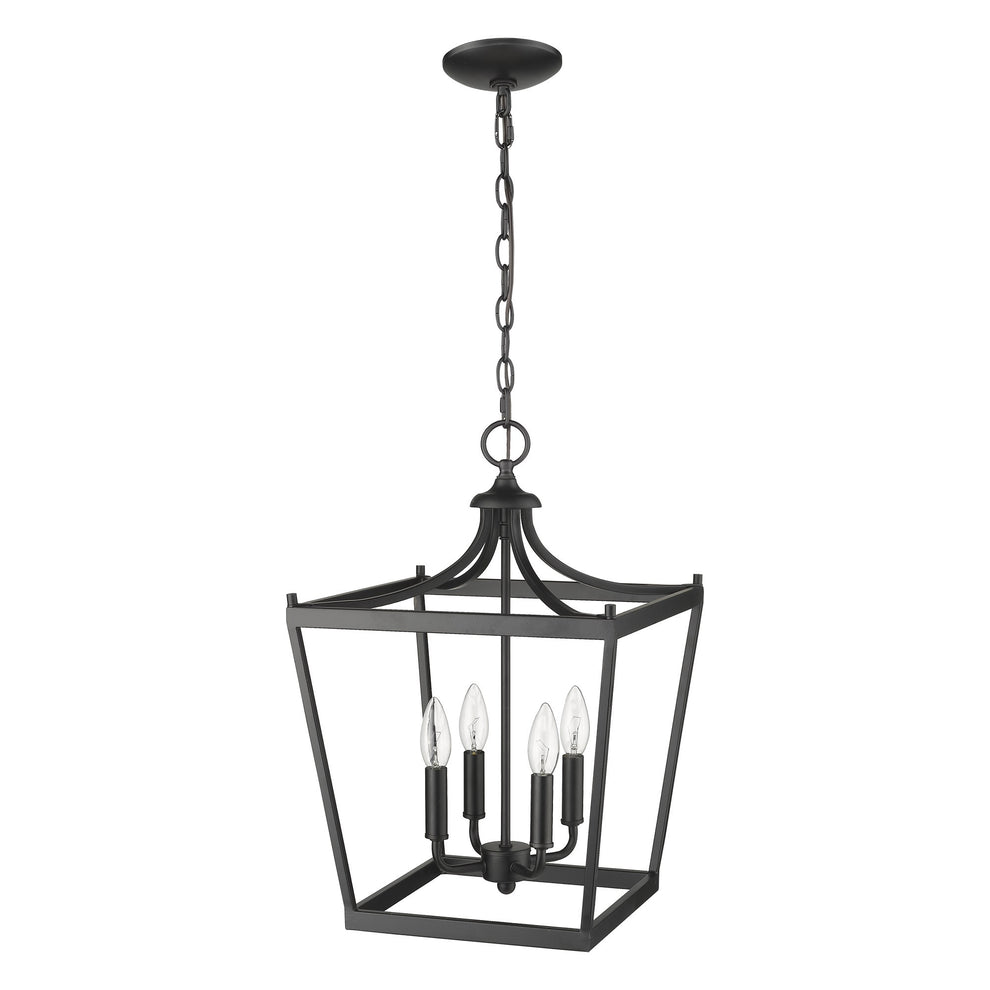 Kennedy 4-Light Matte Black Pendant By Homeroots | Pendant Lamps | Modishstore - 7