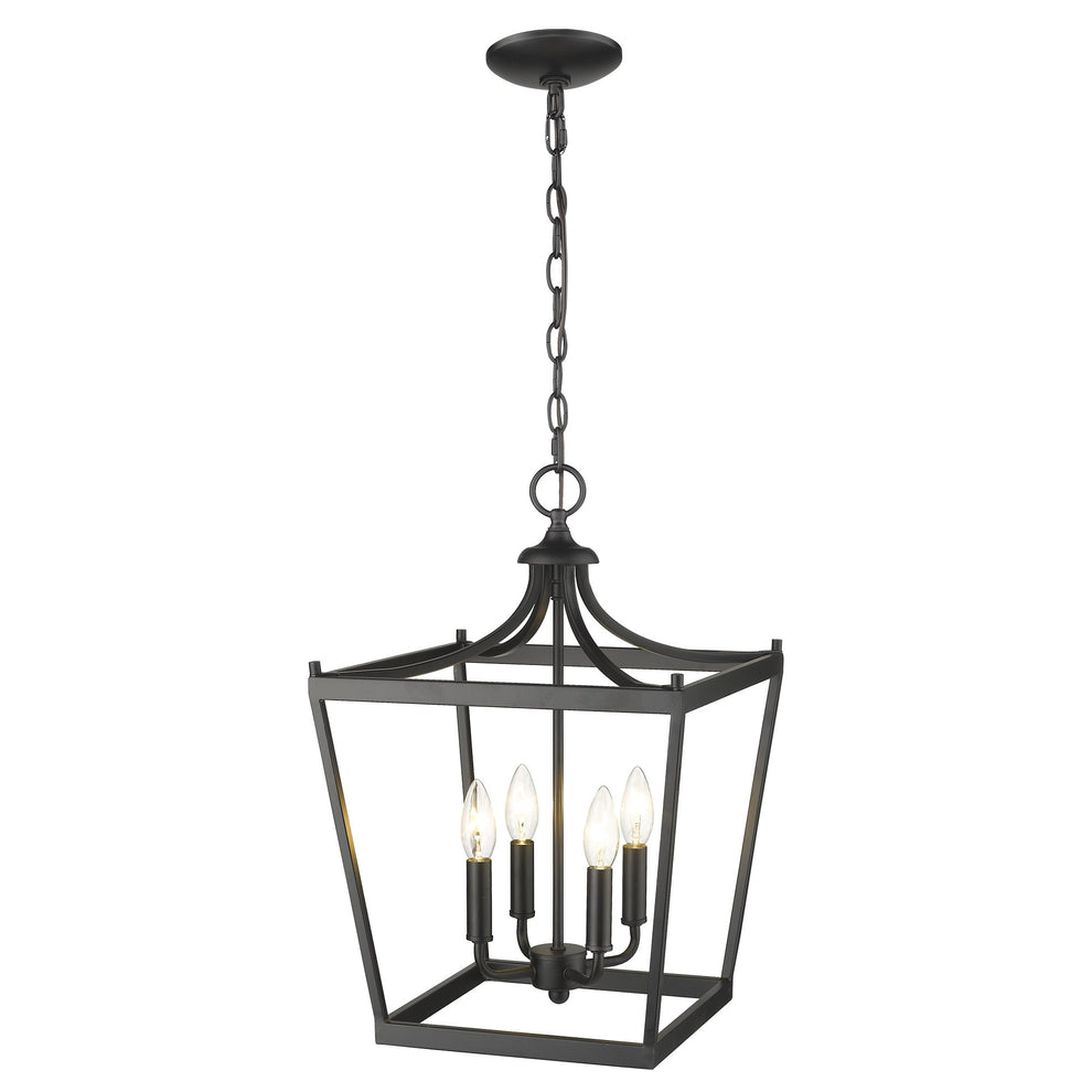 Kennedy 4-Light Matte Black Pendant By Homeroots | Pendant Lamps | Modishstore - 8