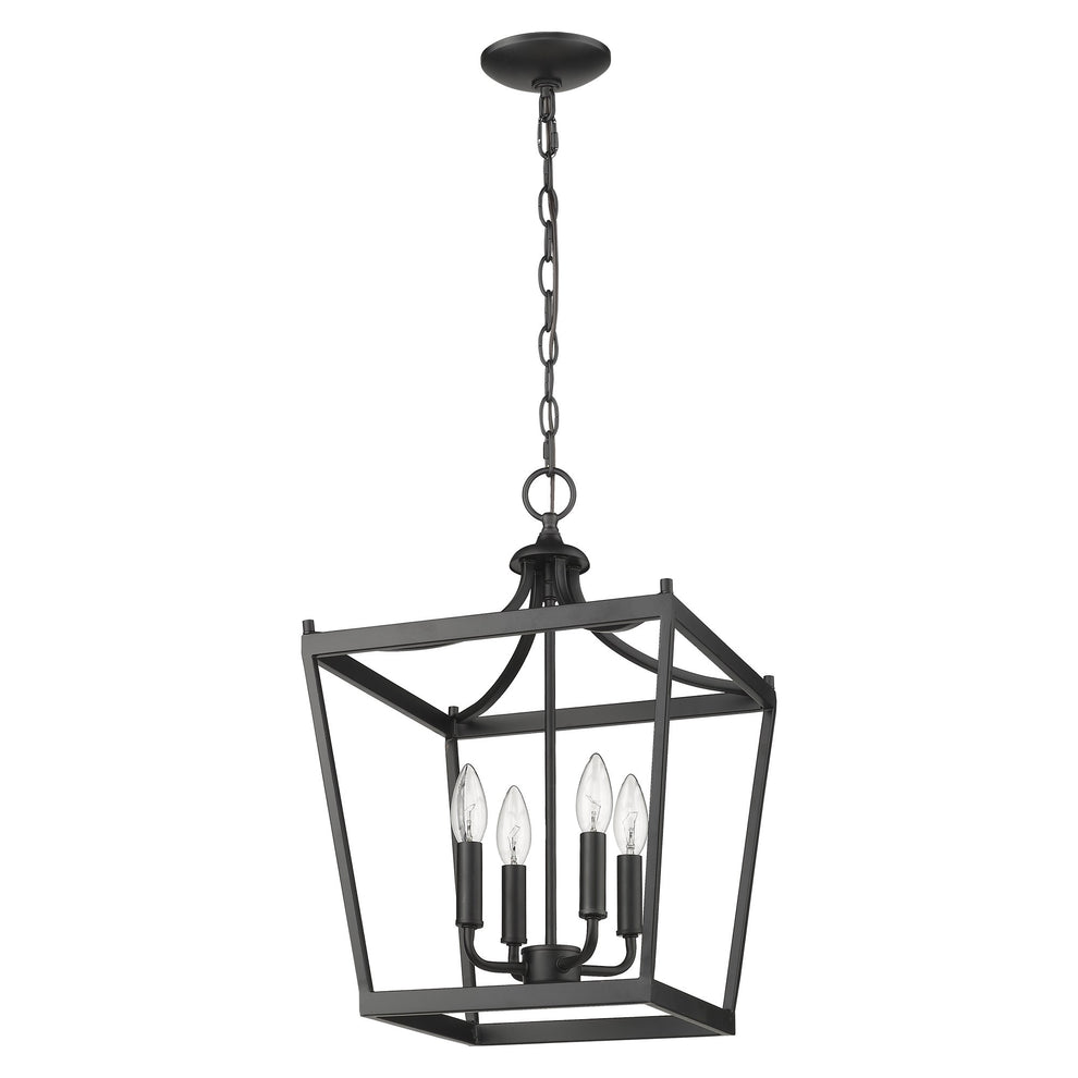 Kennedy 4-Light Matte Black Pendant By Homeroots | Pendant Lamps | Modishstore - 9