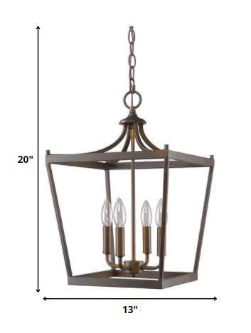 Kennedy 4-Light Oil-Rubbed Bronze Pendant By Homeroots | Pendant Lamps | Modishstore - 5
