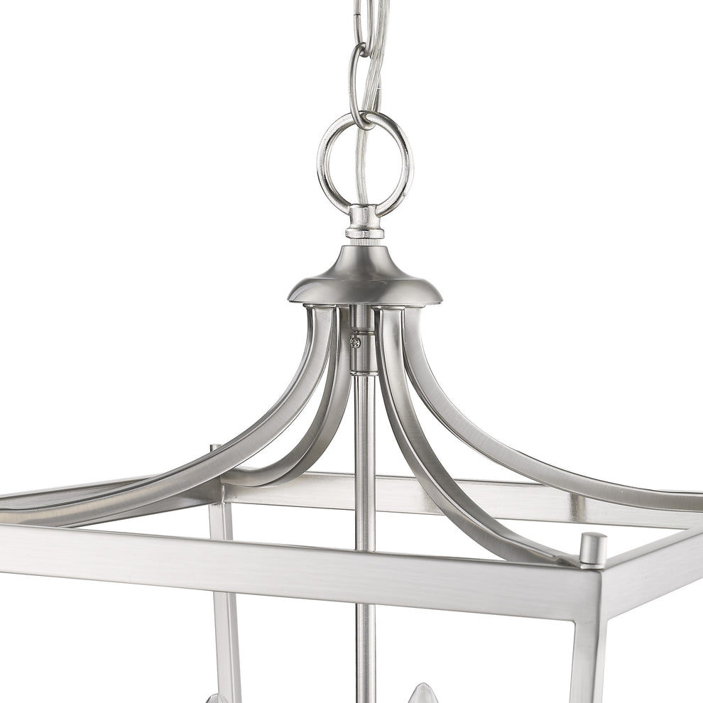 Kennedy 4-Light Satin Nickel Pendant By Homeroots | Pendant Lamps | Modishstore - 5