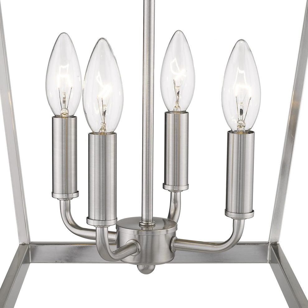 Kennedy 4-Light Satin Nickel Pendant By Homeroots | Pendant Lamps | Modishstore - 6