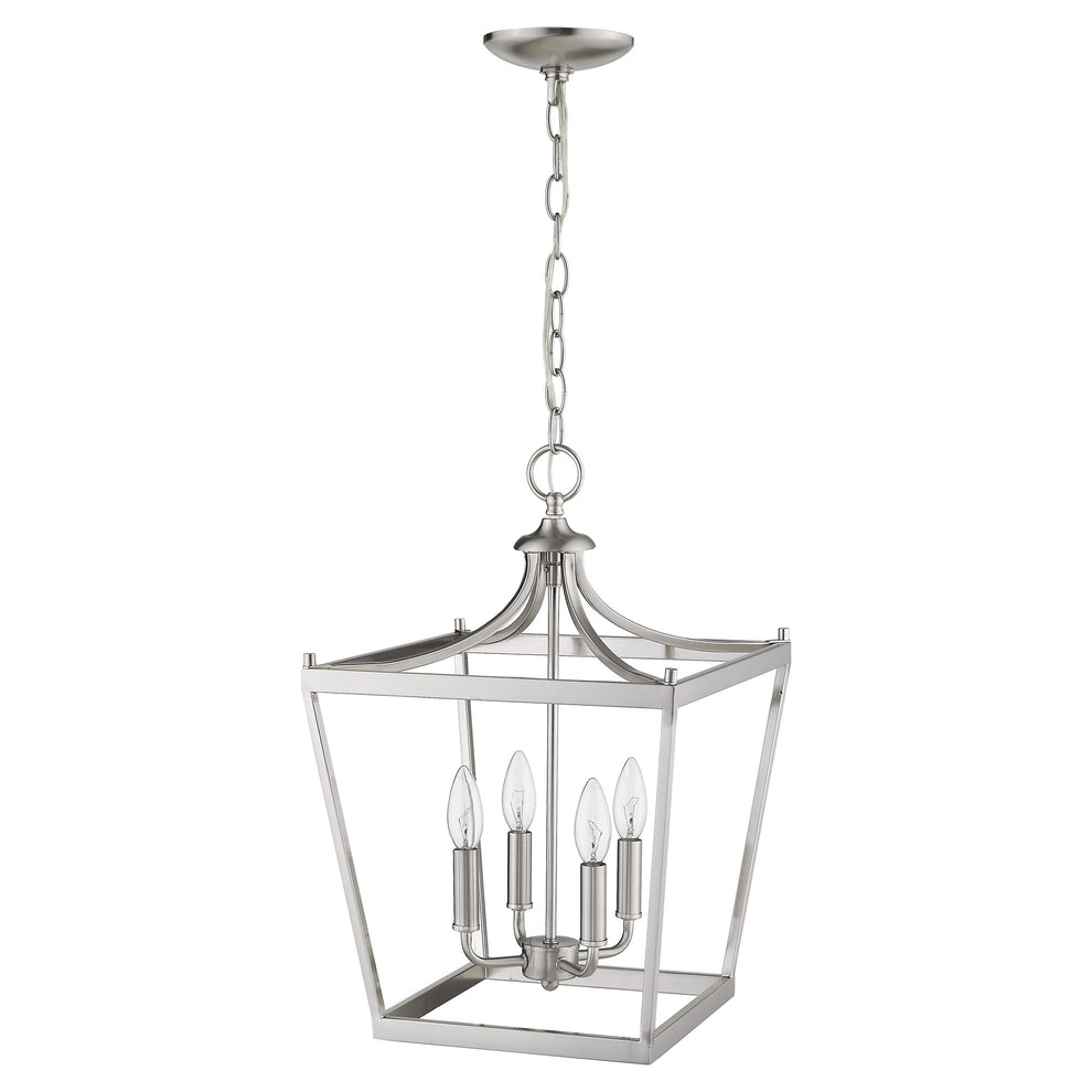 Kennedy 4-Light Satin Nickel Pendant By Homeroots | Pendant Lamps | Modishstore - 7