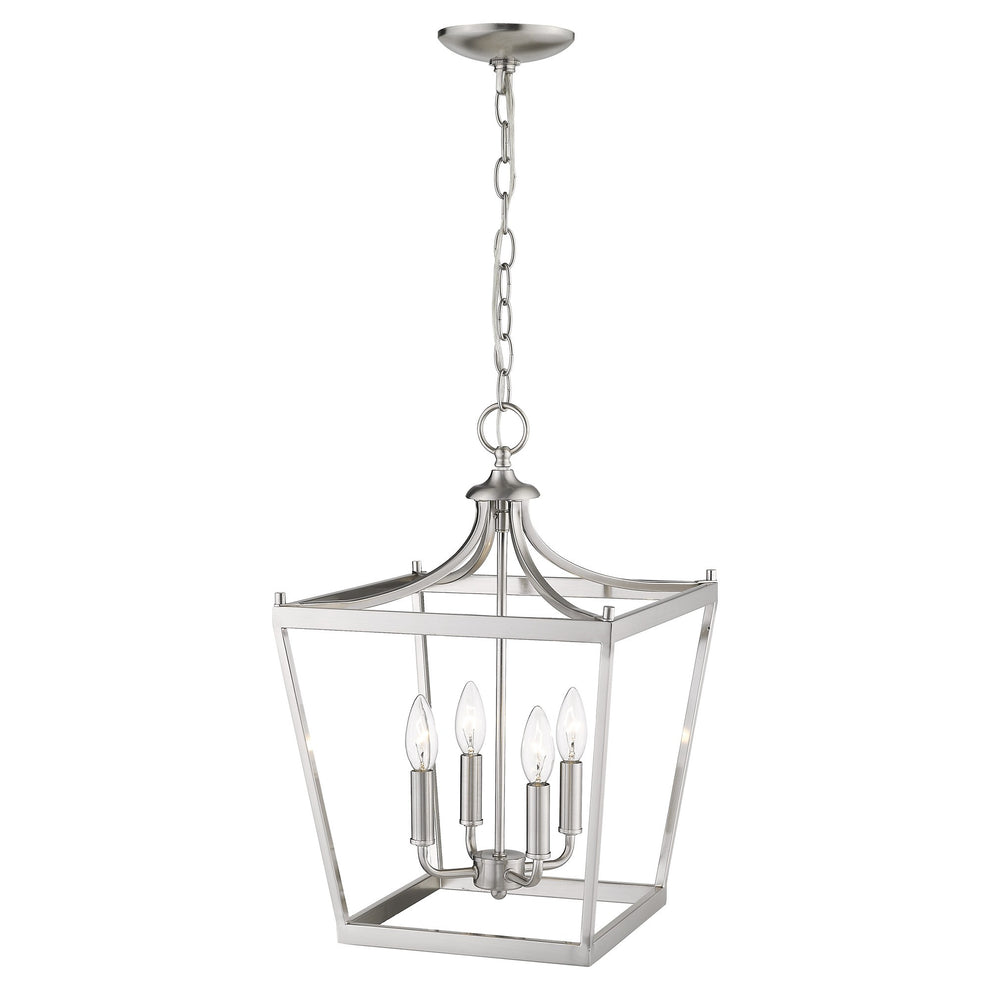Kennedy 4-Light Satin Nickel Pendant By Homeroots | Pendant Lamps | Modishstore - 8